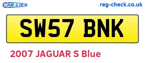 SW57BNK are the vehicle registration plates.