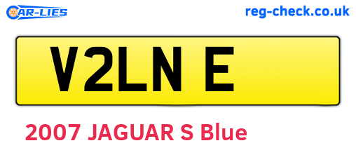 V2LNE are the vehicle registration plates.