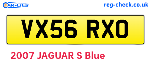 VX56RXO are the vehicle registration plates.
