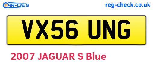 VX56UNG are the vehicle registration plates.