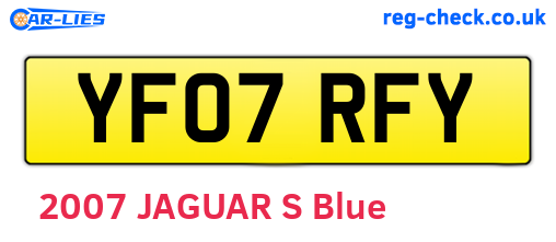 YF07RFY are the vehicle registration plates.