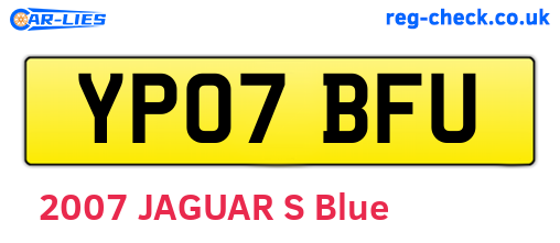 YP07BFU are the vehicle registration plates.