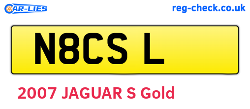 N8CSL are the vehicle registration plates.