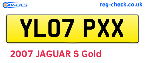 YL07PXX are the vehicle registration plates.