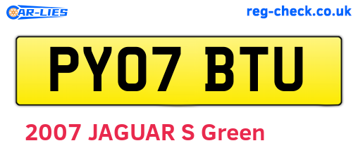 PY07BTU are the vehicle registration plates.