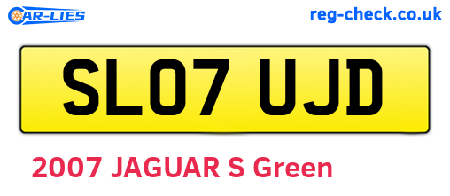 SL07UJD are the vehicle registration plates.