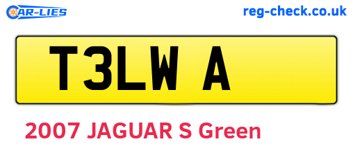 T3LWA are the vehicle registration plates.