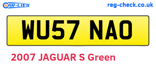 WU57NAO are the vehicle registration plates.