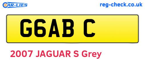 G6ABC are the vehicle registration plates.