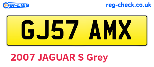 GJ57AMX are the vehicle registration plates.