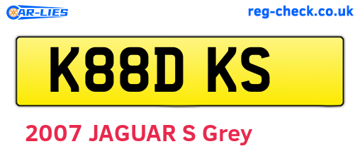 K88DKS are the vehicle registration plates.
