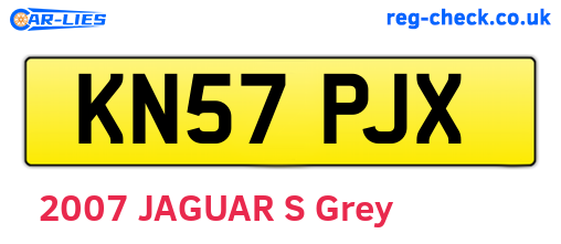 KN57PJX are the vehicle registration plates.