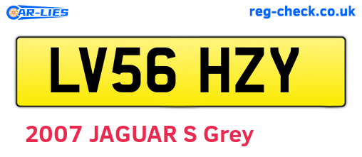 LV56HZY are the vehicle registration plates.