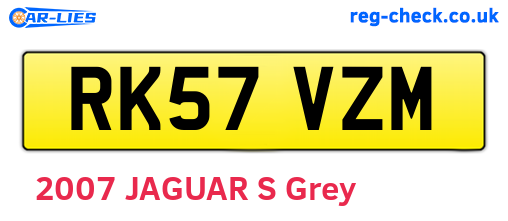 RK57VZM are the vehicle registration plates.
