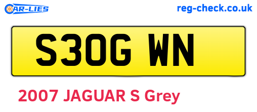 S30GWN are the vehicle registration plates.