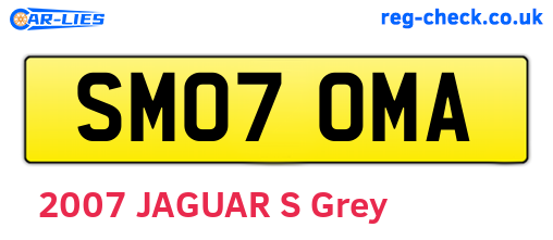 SM07OMA are the vehicle registration plates.