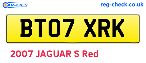 BT07XRK are the vehicle registration plates.