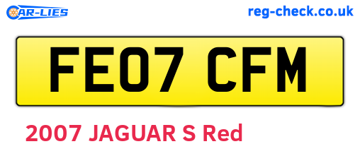 FE07CFM are the vehicle registration plates.