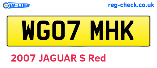 WG07MHK are the vehicle registration plates.