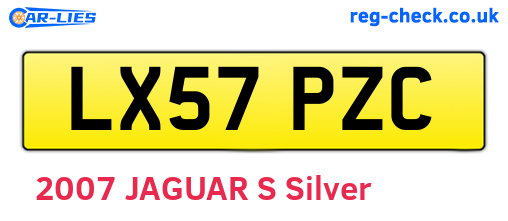 LX57PZC are the vehicle registration plates.
