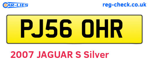 PJ56OHR are the vehicle registration plates.