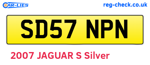 SD57NPN are the vehicle registration plates.