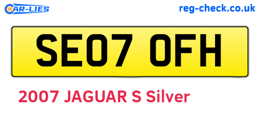 SE07OFH are the vehicle registration plates.