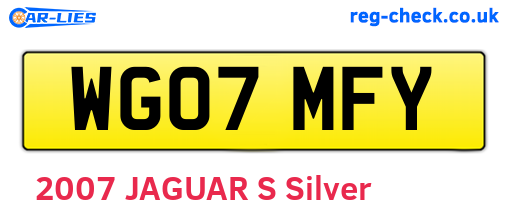 WG07MFY are the vehicle registration plates.