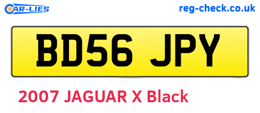 BD56JPY are the vehicle registration plates.