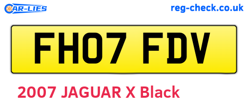 FH07FDV are the vehicle registration plates.