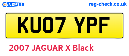 KU07YPF are the vehicle registration plates.