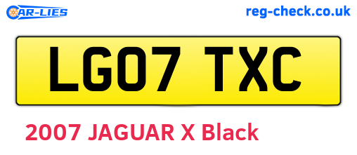 LG07TXC are the vehicle registration plates.