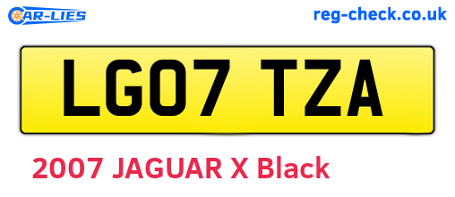 LG07TZA are the vehicle registration plates.