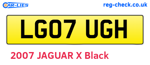 LG07UGH are the vehicle registration plates.