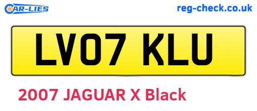 LV07KLU are the vehicle registration plates.