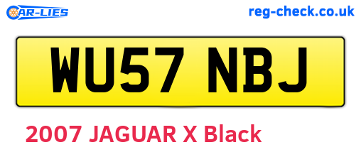WU57NBJ are the vehicle registration plates.