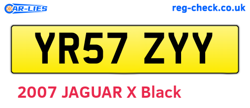 YR57ZYY are the vehicle registration plates.