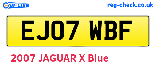 EJ07WBF are the vehicle registration plates.