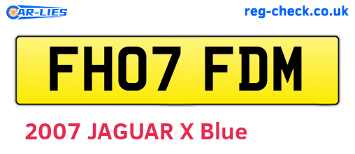 FH07FDM are the vehicle registration plates.