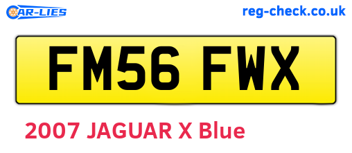 FM56FWX are the vehicle registration plates.