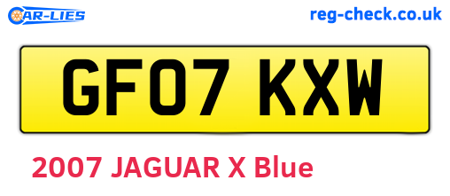 GF07KXW are the vehicle registration plates.