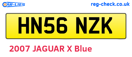 HN56NZK are the vehicle registration plates.
