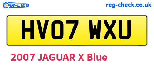 HV07WXU are the vehicle registration plates.