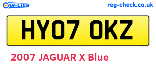 HY07OKZ are the vehicle registration plates.