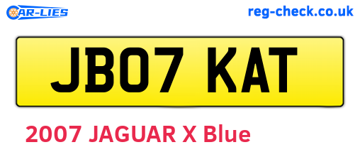 JB07KAT are the vehicle registration plates.