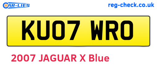 KU07WRO are the vehicle registration plates.