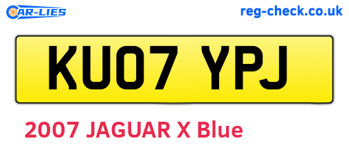 KU07YPJ are the vehicle registration plates.