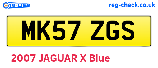 MK57ZGS are the vehicle registration plates.