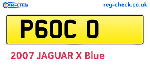 P6OCO are the vehicle registration plates.