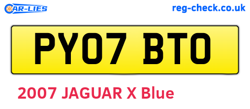 PY07BTO are the vehicle registration plates.